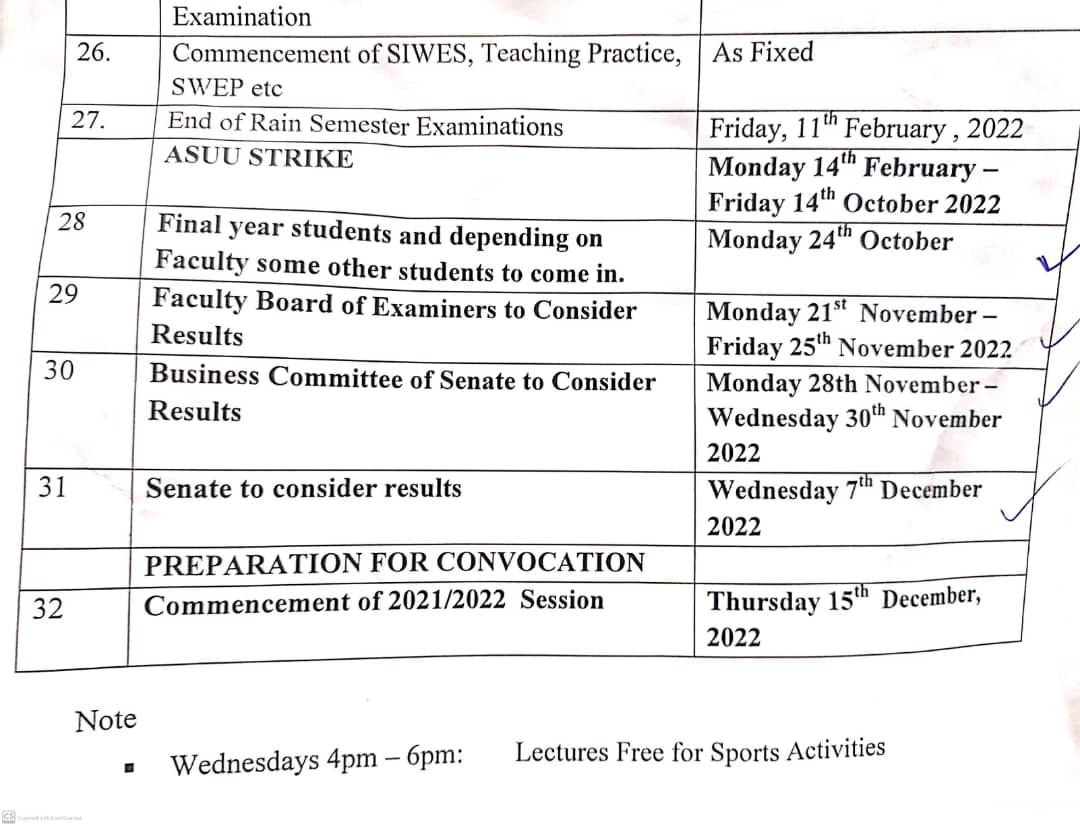 UNILORIN Announces Resumption Date And Releases Academic Calendar