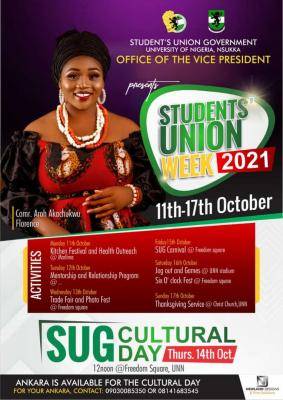 UNN 2021 SUG week schedule of activities